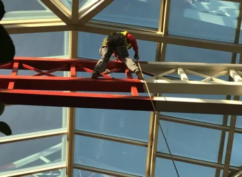 Limpieza de cristales en altura